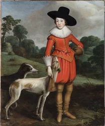 Um retrato de William II, Príncipe de Orange, quando menino (óleo sobre tela)