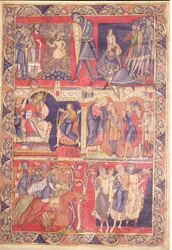Cenas da vida de Samuel, Saul e David, da Bíblia de Winchester, 1160-80