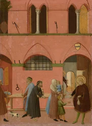Santo António distribuindo a sua riqueza pelos pobres, c.1430-1435 (têmpera sobre painel de choupo)