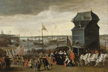 Rainha Maria de Médicis Desembarque em Antuérpia, 1632