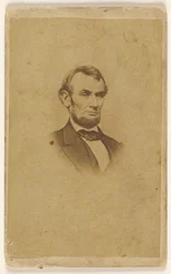 [Gravura de Abraham Lincoln a partir de uma fotografia de Mathew B. Brady]
