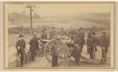 General Sherman e o seu estado-maior diante de Atlanta, 19 de julho de 1864