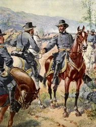General George Henry Thomas (1816-1870) na batalha de Chickamauga, 20 de setembro de 1863
