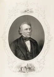 General Zachary Taylor, de "A História dos Estados Unidos", vol. II, de Charles Mackay, gravado por TW Hunt de um daguerreótipo