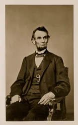 Retrato de Abraham Lincoln (1809-65) (foto do bw)