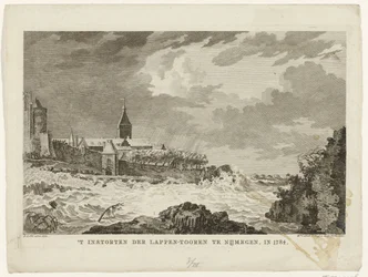 Colapso do Lappentoren em Nijmegen, 1784
