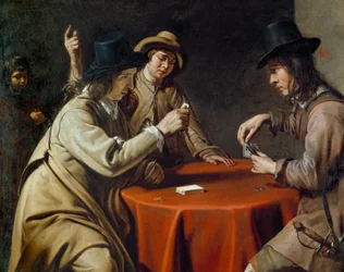 Les cheaters reunidos Pintura de Mathieu Le Nain (Lenain) (1607-1677) Século XVII