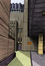 Hopton Street, SE1, 2015 (lápis, digital)