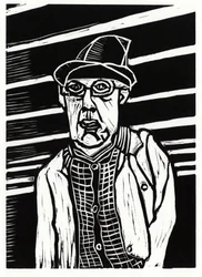 Homem de Southwark, 2013 (linóleo)