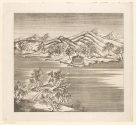 Vista de parte do Palácio Imperial de Verão em Chengde (Jehol) na China