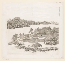 Vista de parte do Palácio Imperial de Verão em Chengde (Jehol), na China
