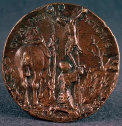 Medale para a glória de Sigismondo Pandolfo Malatesta Reverse, 1446.