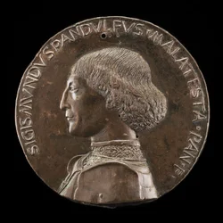 Sigismondo Pandolfo Malatesta, 1417-1468, Senhor de Rimini e Fano [anverso], 1446.