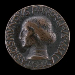 Sigismondo Pandolfo Malatesta, 1417-1468, Senhor de Rimini e Fano [obverso], 1447.