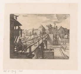 Vista de Charenton-le-Pont Charanton (título no objeto) Sete paisagens francesas e paisagens urbanas (título da série)