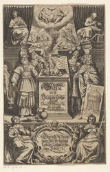 Sacrifício de um cordeiro por quatro homens
Página de título para: Martin Luther. Biblia das ist Die gantze Heilige Schrift Durch D. Martin Luther verteutscht, s.a.