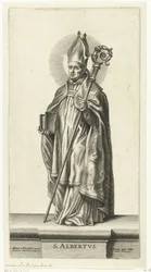São Alberto
S. Albertus (título sobre o objecto)
Santos (título da série)