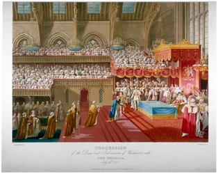 Coroação do rei Jorge IV, Westminster Hall, Londres, 1821 1824.