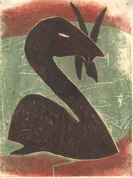 Cisne, 2013 (linóleo)