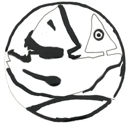 Du Serie Glyphes 9, 2017 (tinta da China)