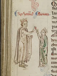 Casamento de Henrique III e Eleanor da Provença Da Historia Anglorum, Chronica majora