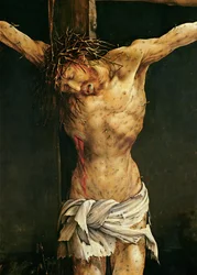 Cristo na Cruz, pormenor do painel central da Crucificação do Retábulo de Isenheim, c.1512-15 (óleo sobre painel)