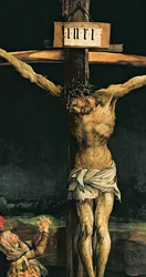 Retábulo de Isenheim, c.1512-15 (óleo sobre painel) (pormenor de 3706)