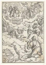 Neerlandês: Visão de João Evangelista com Deus entronizado e os vinte e quatro anciãos