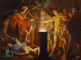 Mucius Scaevola na presença de Lars Porsenna