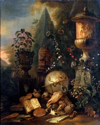 Vanitas. Ainda vida com um vaso, século XVII ou início do século XVIII