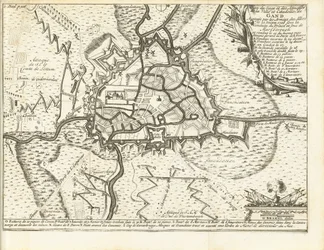 Beleg van Gent, 1708
Plano do Cerco e Ataques da Cidade e da Cidadela de Gand Assieged pelos Exércitos dos Aliados no dia 22. Dezem 1708 sob a Conduta do Príncipe e Duque de Marlborough (título sobre o objecto)