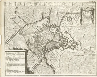 Cerco de Menin, 1706
Plan de la Ville de Menin (...) (título sobre o objecto)