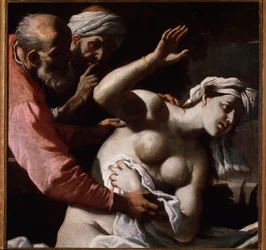 Susanna e os Anciãos - óleo sobre tela