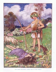 O menino mais bonito do mundo, ilustração de contos de fadas de lady Anns, 1914