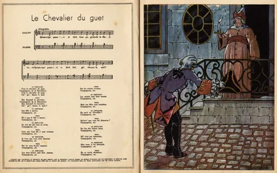 O cavaleiro do relógio. rima infantil (canção infantil) (gravura)