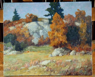 Parapeito de rochas no outono, c.1929