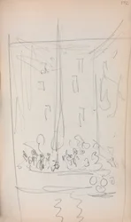 Caderno de desenho italiano: Barco com figuras, página 172, 1898-1899.
