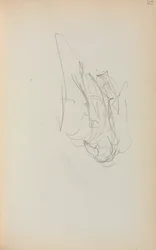 Caderno de desenho italiano: gôndola, página 110, 1898-1899.