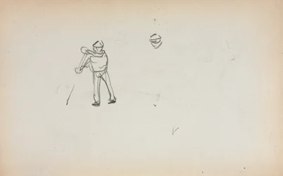 Caderno de desenho italiano: Gondoleiro, página 13, 1898-1899.