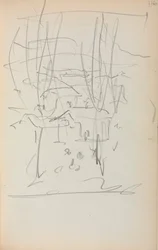 Caderno de desenho italiano: Paisagem, página 116, 1898-1899.