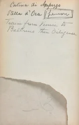 Caderno de desenho italiano: Notas, página 3, 1898-1899.