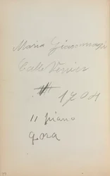 Caderno de desenho italiano: Notas, página 62, 1898-1899.