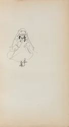 Caderno de desenho italiano: Garota em pé, página 257, 1898-1899.