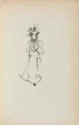 Caderno de desenho italiano: Mulher em pé, página 118, 1898-1899.