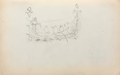 Sketchbook italiano: Barco Venetian página 29, 1898-1899.