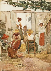 Fabricantes de rendas, Veneza, 1898