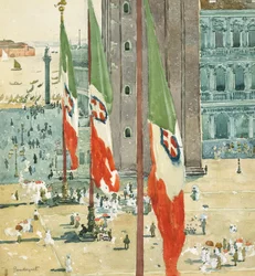 Piazza di San Marco, c.1898-99 (wc e grafite em papel de seda branco)