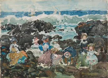 Surf, Cohasset, c.1900-5 (aguarela e grafite)