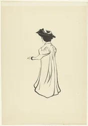 Mulher de pé com chapéu e braço estendido
Étude pour un retrato (título original)
L