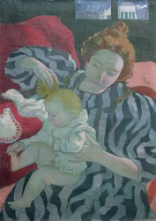 Uma mãe lavando seu filho, 1895